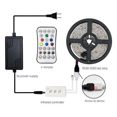 China Hotel 5050 RGB lamp with 5m 12V led with suit WI fi smart lamp voice control seven lamp with Amazon for sale