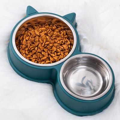 China Wholesale Non-automatic Stainless Steel Dog Cat Stain Dishes Water Dishes Environmental Pet Food Feeder for sale