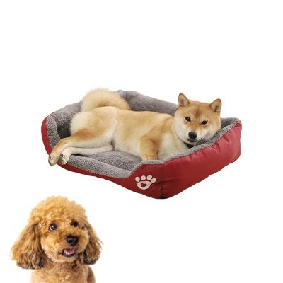 China Large Dog Cat Bed Soft Pet Bed Dog Stain Sofa Waterproof Wholesale Pet Waterproof Anti-Slip Bottom Beds for sale