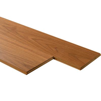 China Best Selling Modern Wide Plank 1200x150x18mm Asian Walnut Hardwood Flooring Handscraped Solid Wood Flooring for sale