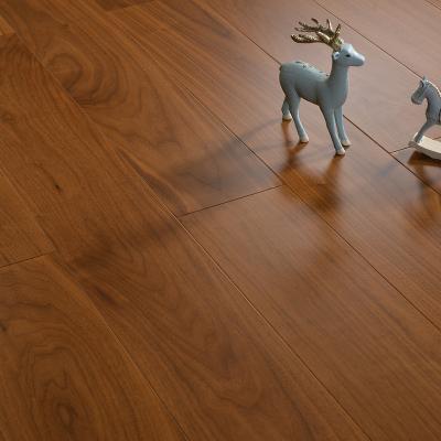 China 1200*150*18 Mm AB Grade Modern Handscraped Outdoor Asian Walnut Solid Wood Flooring for sale