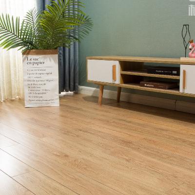 China Low Price Coastal 4 Sides Micro Bevel Coastal Oak Laminate Flooring Waterproof Wood for sale