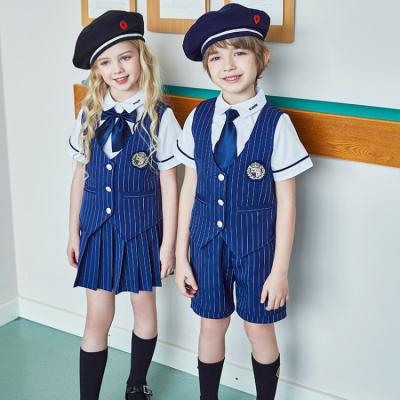 China Hot Latest School Fashion British Style Kids and Teenagers Clothing Boys and Girls School Uniform Sets for sale