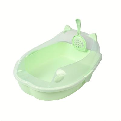 China Viable New Partially Enclosed Potty Cat Toilet Pet Cat Toilet Large Trash Can for sale