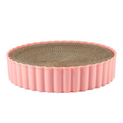 China Sustainable Supplies Cat Lying Amazon Cat Pad With Replaceable Inner Core Scratcher for sale