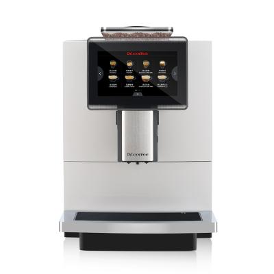 China Hotel H10 Multilingual Interface Touch Screen Bean To Cup Full Automatic Espresso Coffee Machine White for sale