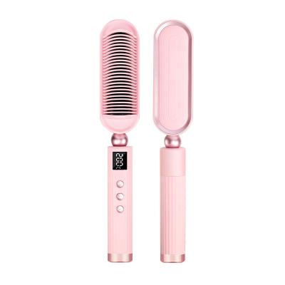 China Wholesale New Style LED Temperature Display Household Hair Curling Iron Digital LED Display Ceramic Hair Straightener Flat Iron for sale