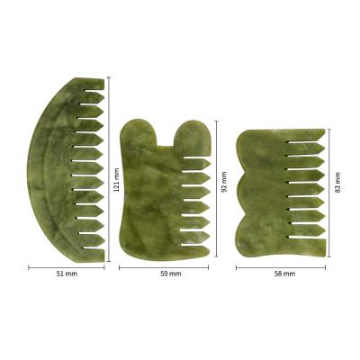 China Jade Comb Head Hair Massage Comfortable Comfortable Healthy Comb Jade Roller Combe Massage for sale