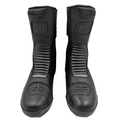 China High Quality Breathable Short Bike Boot Men Leather Trim Sports Mens Police Patrol Riding Motorcycle Boots for sale