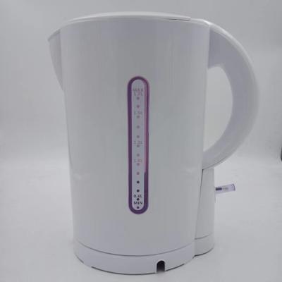 China 360 Degree 1.7 L Home Appliances Electric Black Silver White Body Rotating OEM Plastic Bottom Customized Kettle for sale