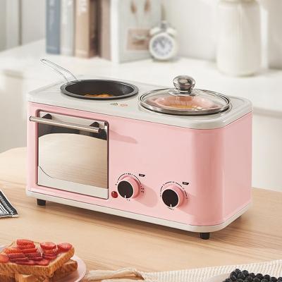 China 2019 new hotel item hot selling mini coffee stove oven 3 in 1 automatic breakfast maker machine for sale