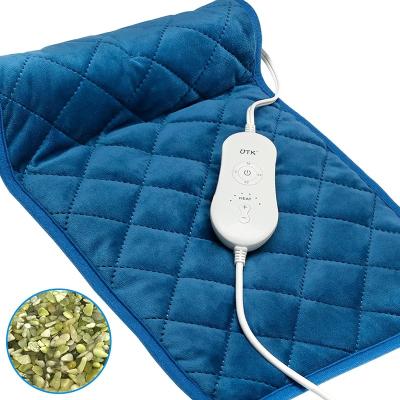 China Anti Dust Mite Velvet Crystal Massaging Weighted Heating Pad Soft Electric Heating Pad Hot Selling Products For Back Sweaty And Dry Heat Therapy for sale