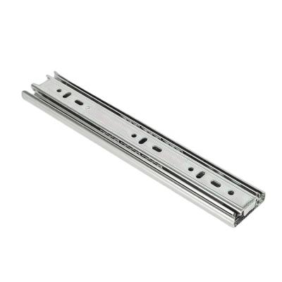 China Modern Telescopic 3 Fold Channel Ball Bearing Drawer Slide Runner Rail 250mm To 600mm for sale