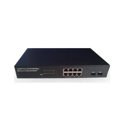 China Hierro montado estante Shell Gigabit Switch del puerto del interruptor de red del OEM 10 en venta