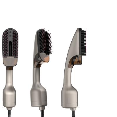 China 2020 Hotel INS Professional Hairdressing Infrared Ray Black Hair Straightening Electric Brush Hair Comb for sale