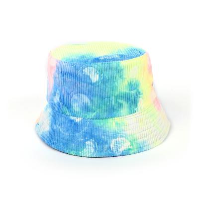 China High Quality Type Unisex Corduroy Fishing Soft Hat, Tie Dye Summer Beach Bucket Hat Comfortable Wholesale Price Fashion Hat for sale