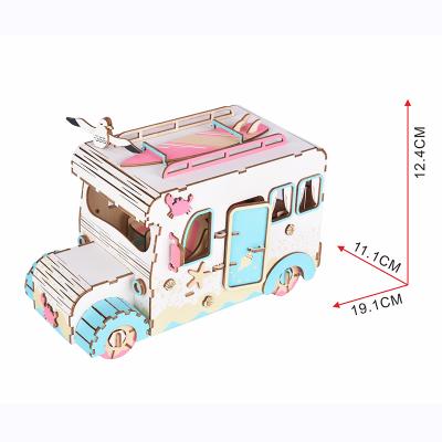 China Bestselling Laser-Cut Wooden DIY TOY Jigsaw Puzzle Amazon Car DIY Wooden Toy, Educational Toy Wood 100 PCs/set 7KG/6.6KG for sale