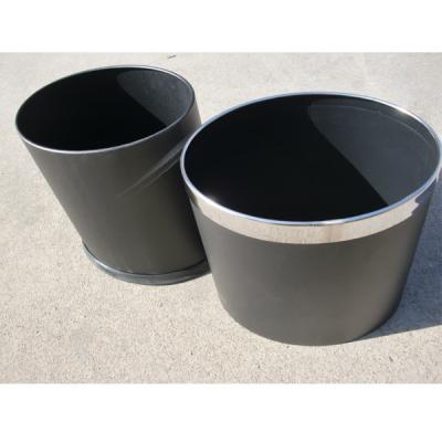 China Viable black iron trash can for sale