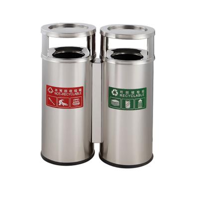 China Good Quality SS Garden Steel Trash Bin , Environmental Garbage Bin for sale