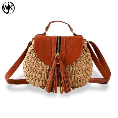 China Hot Selling Straw Bag Luxury Shape Eco-Friendly Hot Durable And Superior Hard Straw Mini Handbag Summer Straw Beach Bag Handmade Bag for sale