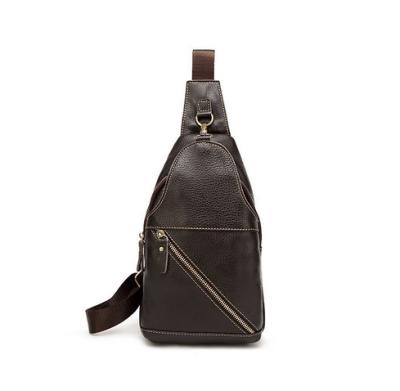 China China Wholesale Durable and Top Fashion Manufacturer New Genuine Leather Handbag Men Bag Brown Leather Sling Bag for sale