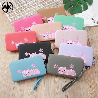 China Cheap PU Women Phone Case China Factory Wallets Multi Color Clutch Purse Abundance In Running Card Wallet for sale