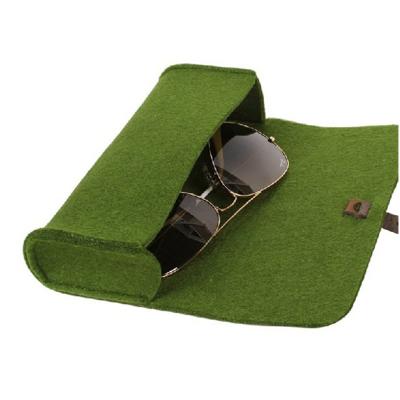 China Durable and Superior Factory in Guangzhou Felt Glasses Bag Multi Color 100% Wool Felt Bag Good Price Felt Cheap Glasses Case for sale