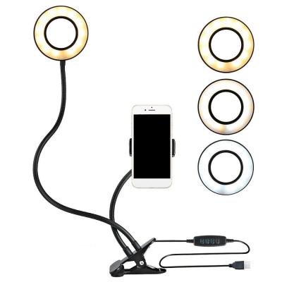 China Lazybones Adjustable Multifunctional Flexible Plastic Cell Phone Holder for Desk, Bed, Desk Ring Light with Phone Holder for sale