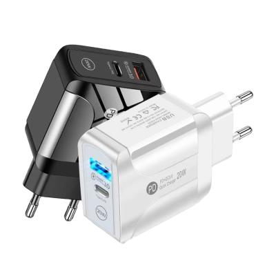 China Hot Sale Mobile Phone/Ipad/Camera/PDA/MP3 PD Usb Type 20W QC3.0 EU USA Fast Charging UK Plug Adapter C For Apple For Sumsung Phone Chargers for sale