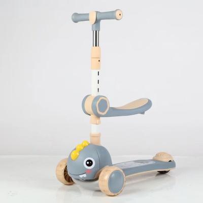 China Kids Balance Training Scooter Toddler Boys Girls 3 Wheel Scooter LED Flashing Wheel Height Adjustable Extra Wide Deck Gifts Kick Scooter for Kids for sale