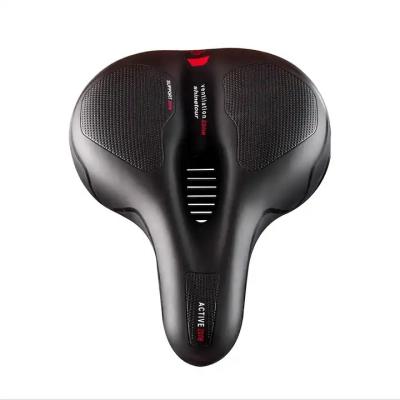 China Simple Comfortable Bike Seat Cushion Waterproof Bicycle Seat with Absorbing Ball Memory Foam Wide Bicycle Saddle for sale