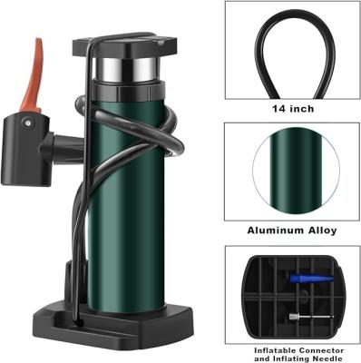 China Aluminum/Alloy bicycle accessories Portable Inflatable Bee Double Barrel Cylinder High Pressure Bike Car Bicycle Air Foot Pump for sale