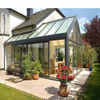 China CLEARVIEW Sustainable Free Standing Custom Conservatory Aluminum Insulated Glass House Sunrooms for sale