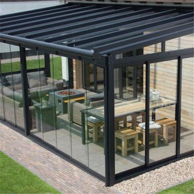 China Sustainable CLEARVIEW Refined Patio Sunrooms Free Standing Tempered Glass Aluminum Sunroom for sale