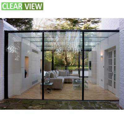 China CLEARVIEW Sustainable 4 Season Tempered Conversary House Insulated Glass Green Sunroom for sale