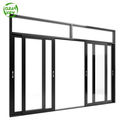 China Automatic Front Louvered Glass Front Entry Folding Double Security Front Double Screen Privacy Aluminum French Interior Aluminum Sliding Door Design for sale