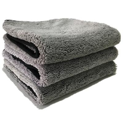 China Manufacturer Supply 16x16in Soft Tape Edge Car Cloth Microfiber Towel 380gsm Super Absorbent Dusting Polishing Towels For Cleaning for sale