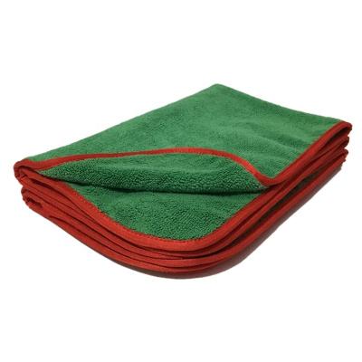 China Wholesale Soft And Safe Multipurpose Double Pile 60x40cm Microfiber Cloth 400gsm Custom Car Polishing Microfiber Glass Cleaning Cloth Towel for sale