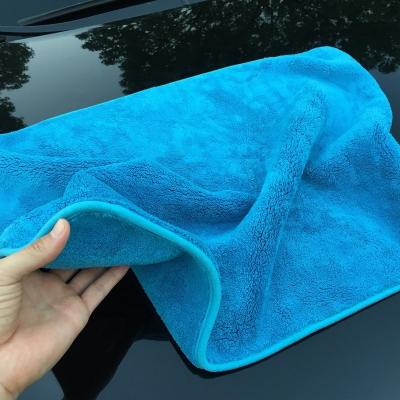 China Wholesale 1200gsm Ultra Plush Microfiber Car Care Cloth Soft And Safe Cleaning Cloth Durable Drying Towel For Car for sale