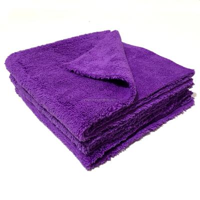 China Super Absorbent Universal 16x16in 350GSM Microfiber Towel Wash Station Edgeless Cloth for Drying Auto Cleaning Polishing Detailing Towel for sale