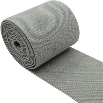 China Gray Colored Woven Elastic Band Three Inches Wide and Two Yard Elastic Underwear Strap for sale