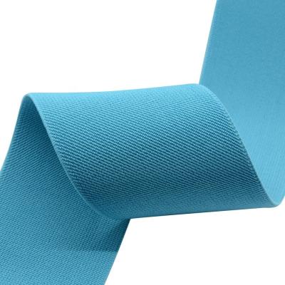 China Underwear Fabric Elastic Band Light Blue Colored Woven Elastic Band Customized 3 Inch Wide Design for sale