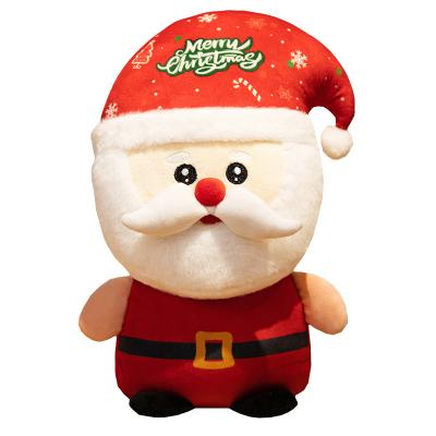 China Plush Made in China 2022 Custom New Christmas Gift Santa Claus Plush Toy Logo Holiday Doll Pillow for sale