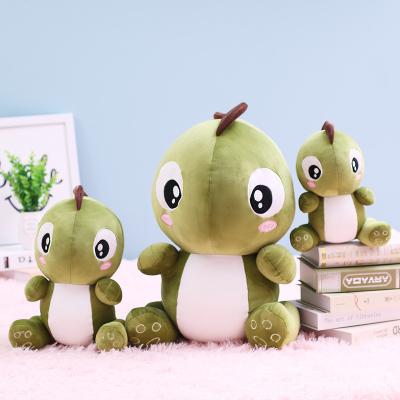 China Custom Big Eyed Dinosaur Band Sleeping Pillow Doll Toy Stuffed Plush Dinosaur Soft Dinosaur Doll for sale