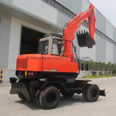 China Hotels Factory Price 9ton 0.23cbm Hydraulic Rubber Wheel Machinery Wheel Excavator for sale