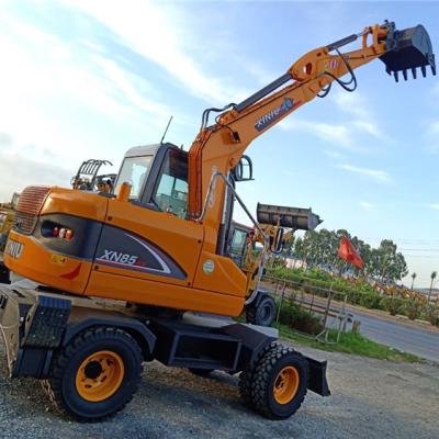 China Hotels China Factory Wheel Excavator Xn 85-9y 0.3cbm Bucket Mini Excavator for sale