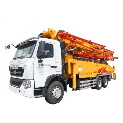 China Chinese Hot Sale HB52K Hotels 34 Ton Diesel Concrete Machinery Concrete Pump With Truck Max 52m for sale