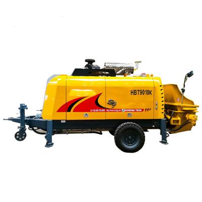 China New Hotels HBT9018K China Mini Mobile Concrete Machinery Concrete Mixer With Pump Productivity 115M3/H for sale