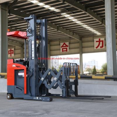 China Excavator Company Heli Reach Container Stacker Full Mast 3-Stage Electric Stacker Cqd12 for sale