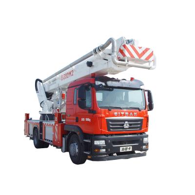 China Cheap sale famous brand Chinese DG32K2 fire fighting truck 36 tons with platform fire truck 9650*2500*3880 mm for sale